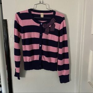 Blue & Pink Striped Cardigan